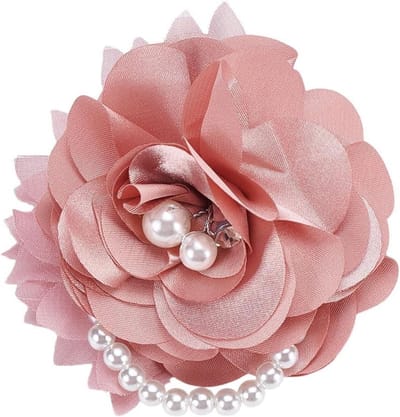 Cosensi - Pioenrozen broche in Indiaas roze met parels - Dames kledingaccessoires