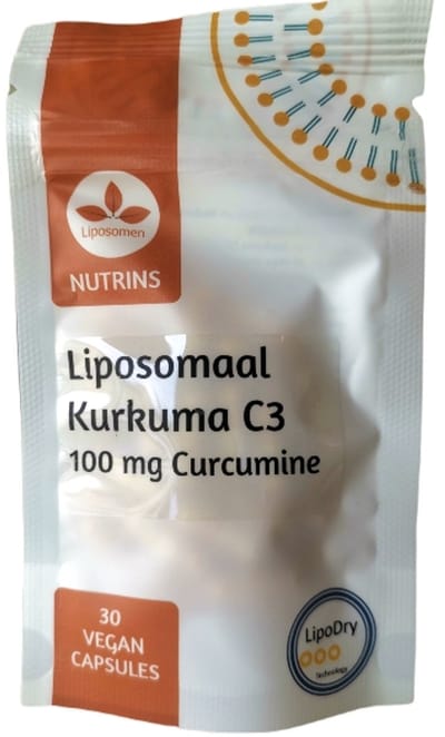 Nutrins Liposomaal Kurkuma C3 – 100 mg Curcumine – 30 Vegan Capsules - kurkuma in liposomen.