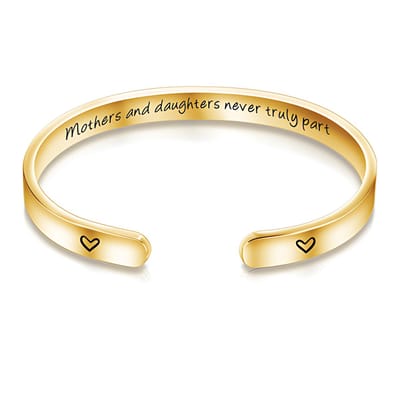 Marama - damesarmband mothers and daughters - stainless steel met gouden plating - bangle - cadeau moederdag - moeders en dochters - geschenk feestdagen
