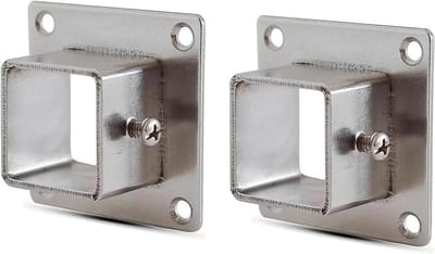 Paalbasis Beugel - Hekpaal Anker - Stevig Bevestigen - Roestvrij Staal - 25x25 MM - Zilverkleurig