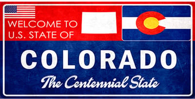 Signs-USA - Souvenir Kentekenplaat - metaal - Colorado - 15 x 30 cm