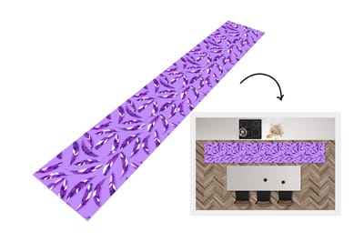 Keukenloper - Loper keuken - Meiden - Veren - Paars - Patronen - 300x50 cm - Keukenloper vinyl