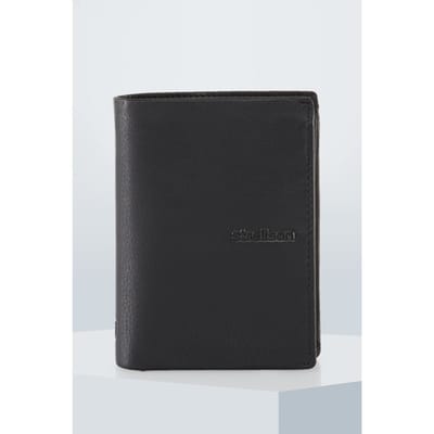 strellson Leren portemonnee Carter Jamison BillFold V8 Wallet Black zwart
