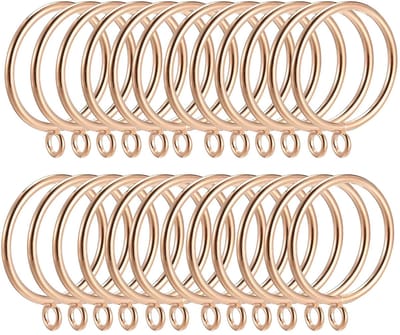 Dailygoods- Gordijnringen 24 stuks - Metalen Ringen - 45 mm Binnendiameter - Goudkleur - Duurzaam - Elegante Afwerking - Gordijnringen Set