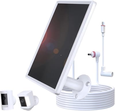 Zonnepaneel Oplader - Zonne-energie Charger - Camera Voeden - IP66 Waterdicht - 6 Watt 5 Volt - Zwart