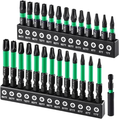 Koppelbits Boorkit - Veiligheidskoppel Set - Metaalbewerking Hout - Magnetische Fixatie - 12.5x7x1.8cm - Zilverkleurig