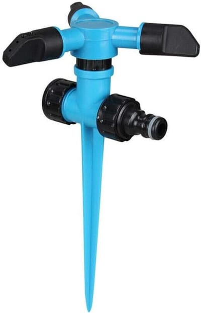 Gazonsproeier - Watersproeier Tuin - Gelijkmatige Besproeiing - 360 Graden Rotatie - 12.5 x 23 cm - Blauw Zwart