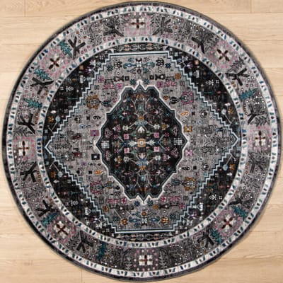 Muratap Picasso paloma rond vintage vloerkleed - laagpolig- 300 cm rond