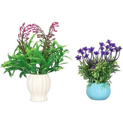 2 stuks Aquarium Kunstbloem Decoratie Simulatie Aquarium Nepbloem Landschapsornament green