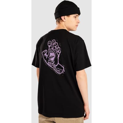 Santa Cruz Stamped Screaming Hand T-Shirt zwart
