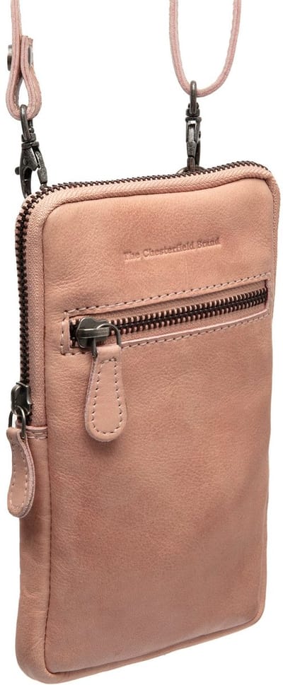 The Chesterfield Brand Leren Telefoontasje Gordeltas Salta Phonebag Vintage Rose Zalmroze