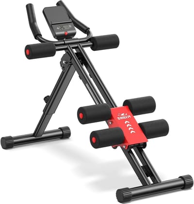 Buikspiertrainer - Tailletrainer - Figuur Vormen - Verstelbare Hellingshoeken - 150 kg Draagvermogen - Rood