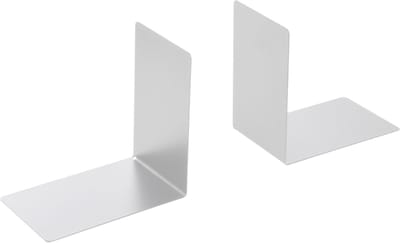 Westcott boekensteun - metaal - 90 x 140 x 140 mm - grijs - 2 stuks - AC-E10245