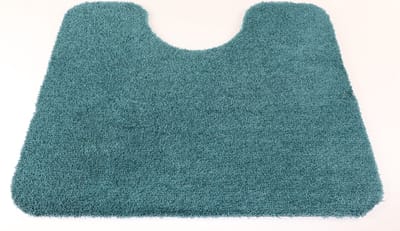 PRIMA - Soft - WC mat - blauw - groen - 50x60cm - antislip - met uitsparing 21cm