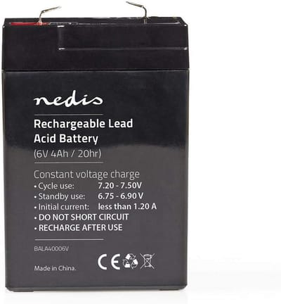 Oplaadbare Loodaccu 6V 4000mAh - Krachtige Verzegerbare Batterij