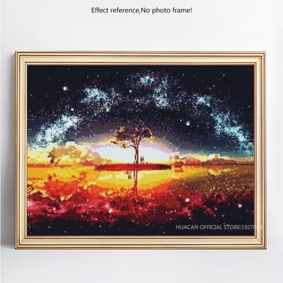 Peinture diamant 5D à faire soi-même, broderie complète de nuit ronde, images en strass de nuit 20X30 black