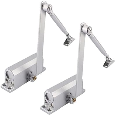 Dailygoody - Automatische Hydraulische Deursluiter - Instelbaar - Geschikt voor Deuren tot 65 kg - Zilver - 2 Stuks - Geautomatiseerde Deursluiting - ...