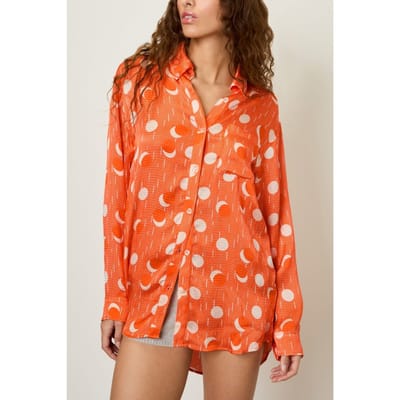 American Vintage Shaning Shirt Eddy Size: S | Button-Down Shirts Outlet | Dames | Oranje