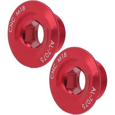 2 pièces M18 Cache-manivelle de vélo Bouchon à vis Étanche à la poussière Étanche Pièces en alliage d'aluminium pour Prowheel Creux Intégré brown