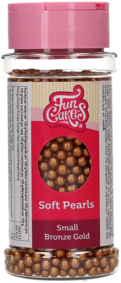 FunCakes Soft Pearls - Klein - Bronze Gold - 70 g