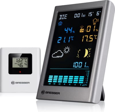 Bresser Weerstation - MeteoTemp TBV - Thermo-/hygrosensor - Antraciet