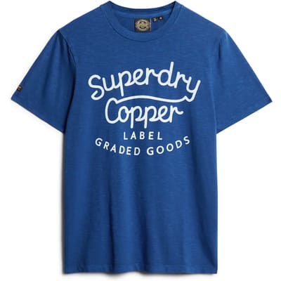 Copper Label Script Tee Pilot Mid Blue Slub (M1011905A - 2AM)
