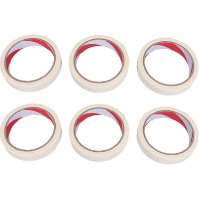 Autolak Tape Hittebestendig 0.79in X 65.62ft Wit Automotive Refinish Maskeertape voor Huis Kantoor School white