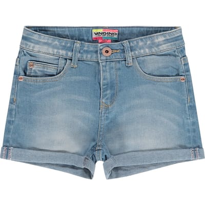Vingino Maat 98 Essentials Kinder Meisjes High Waist Short Jeans