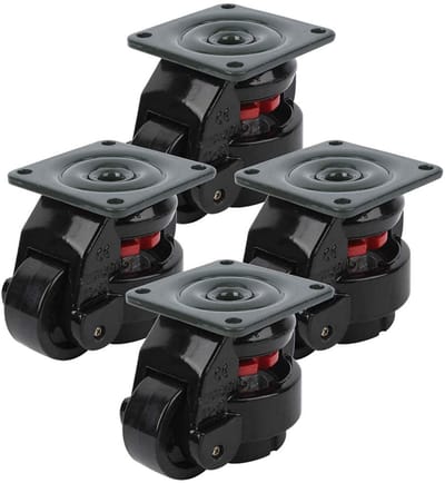 Allecto - Set van 4 Nylon Castors 50mm met 250kg Laadvermogen voor Meubels en Machines