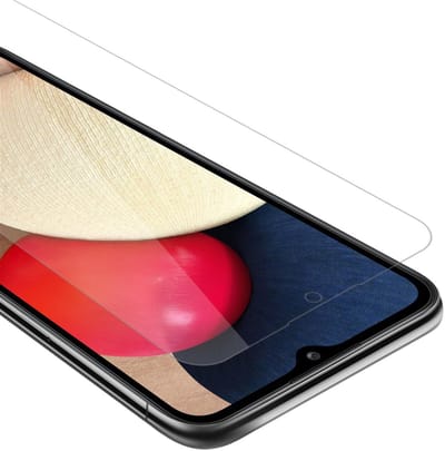 Cadorabo Screenprotector geschikt voor Samsung Galaxy A02s - Pantser film Beschermende film in KRISTALHELDER Geharde (Tempered) display beschermglas in 9H hardheid met 3D Touch
