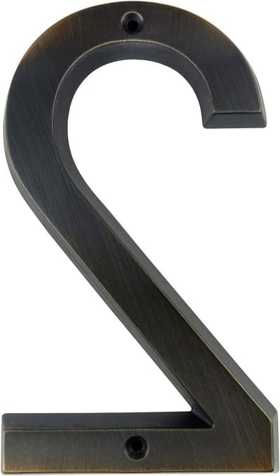 Huisnummer Plaquette - Deurnummers - Huisadres Aangeven - Vintage Stijl - 15 cm - Brons