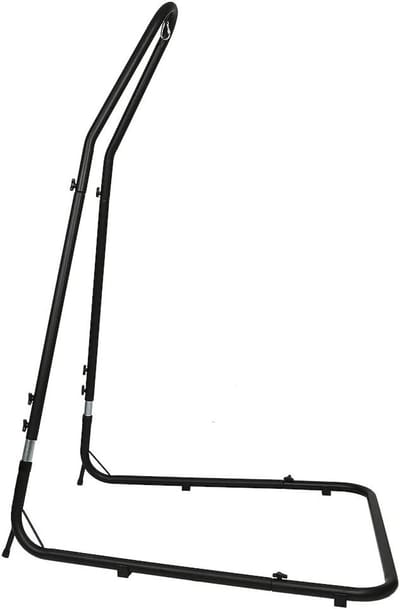 Hangstoel Standaard - Vrijstaande Beugel - Ontspannen Buiten - Verstelbare Hoogte - 115x135cm Basis - Zwart
