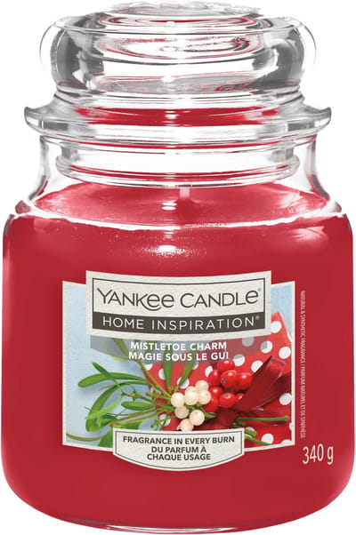 Yankee Candle Home Inspiration - Mistletoe Charm Medium Jar - 75 branduren