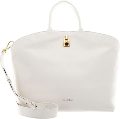 COCCINELLE Leren Handtas Schoudertas Coccinelle Magie Handbag Coconut Milk Crème