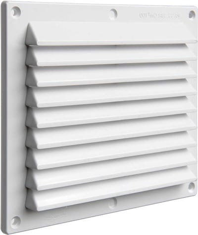 Ventilatierooster Kunststof - Rooster Afzuiging - Ventilatie Ruimtes - Overlappend Ontwerp - 175 x 146 mm - Wit