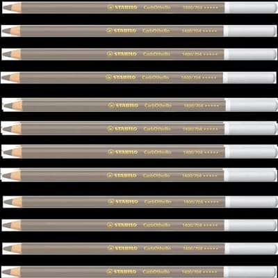 Kleurpotloden STABILO CarbOthello kalkpastel warmgrijs 3 | 12 stuks