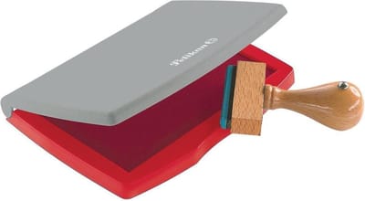 Pelikan stempelkussen - Kunststof - 7x11cm - Rood