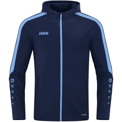 Jako Power Jas Met Kap Heren - Marine / Hemelsblauw | Maat: 4XL