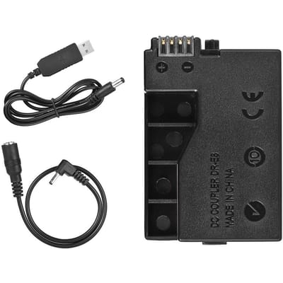 DR-E8 Dummy Batterij met DC Powerbank USB Adapterkabel Vervanging voor Camera Canon