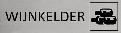 CombiCraft Aluminium deurbordje Wijnkelder 165x45mm - per stuk