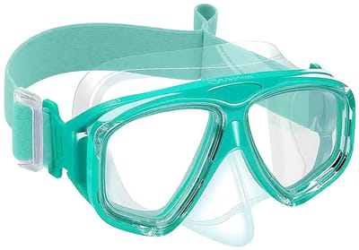 Dailygoods- Duikmasker met snorkel - 180 graden panoramisch zicht - Anti-condenssysteem - Geschikt voor kinderen 6-15 jaar - Duurzaam materiaal - Goede afdichting - Snorkelset