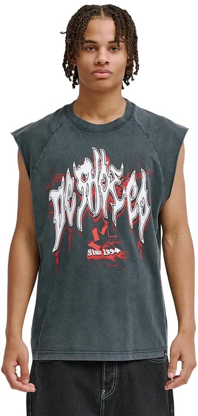 Dc Shoes Death Machine Mouwloos T-shirt Grijs M Man