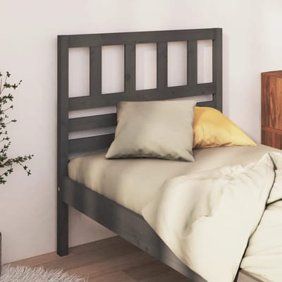 vidaXL - Hoofdbord - 96x4x100 - cm - massief - grenenhout - grijs