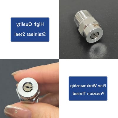 Set van 4 Draadafdichtringen voor 1/4 Inch NPT Drukreiniger Nozzle - RVS, Geschikt voor Waterbroom en Vloerreiniger met 25 Graden Gat