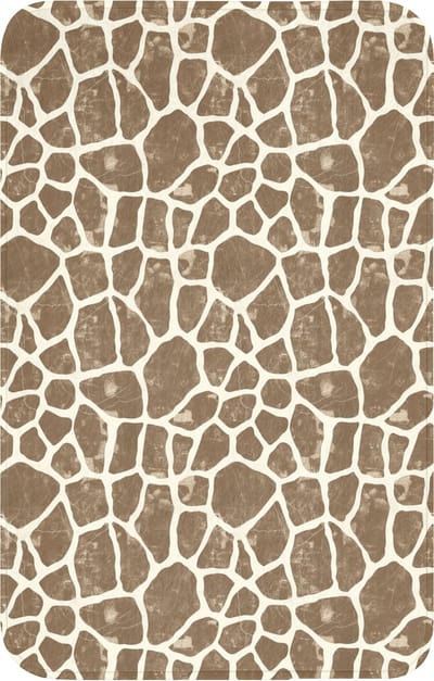 WC mat 50x80 cm - Antislip - Giraf - Klassiek - Bruin - Toiletmat - Vloermat - Douchemat - Toilet tapijt - Toiletmatten
