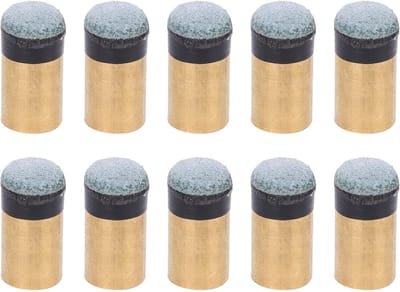 10 Stuks Billiard Screw Tips - 10 mm en 11 mm Opties voor Snooker, Duurzaam Koper en PU Leer voor Speelruimte