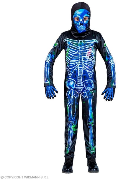 Giftig skelet blauw/zwart