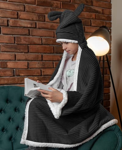Zydante Home® - Kids Cape - Corduroy Rib - Grijs