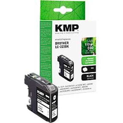 Inktcartridge KMP, vervangt Brother LC223BK (LC-223BK), tot 550 pagina's, enkele verpakking, zwart