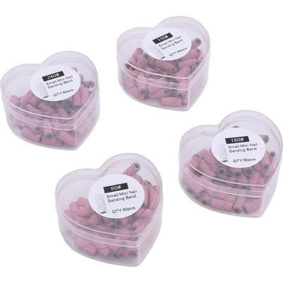 200 stuks Kleine Maat Nagel Schuurband Verwijderen Dode Huid Efile Schuurband voor Manicures Pedicures white